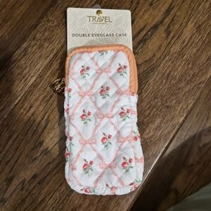 Travel Floral Eyeglass Case Cosmetic Telephone Case NWT